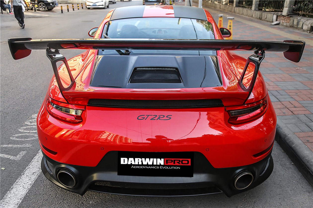 2016 - 2019 Porsche 911 991.2 Carrera & S GT2RS Style Partial Carbon Fiber Rear Bumper