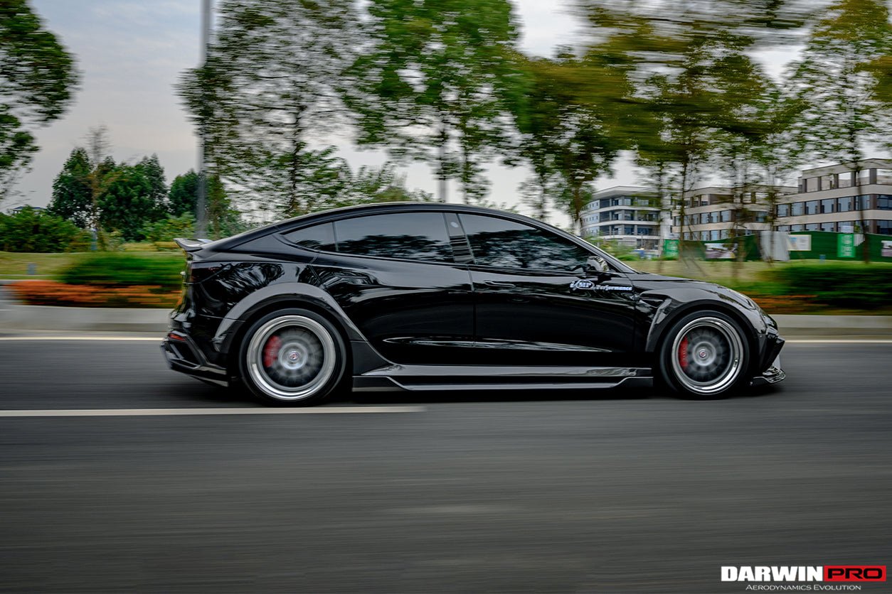 2017 - 2023 Tesla Model 3 IMP Performance Carbon Fiber Side Skirts With Under Board