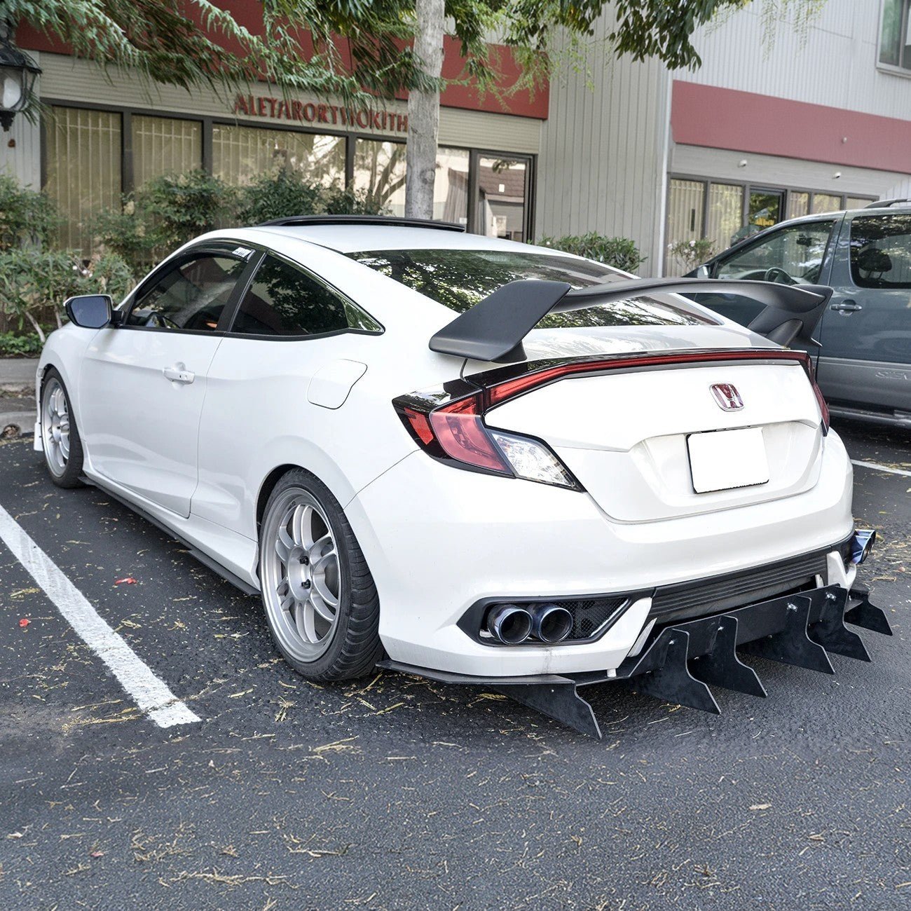 Honda Civic FC Coupe Type R Conversion Matte Black Rear Trunk Spoiler 2016-2020