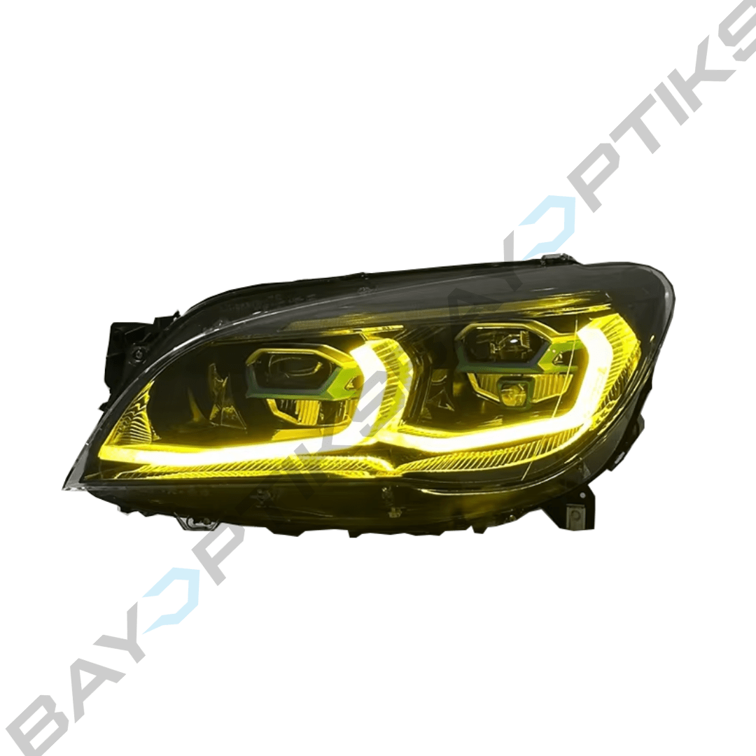 BMW 7 Series F02 G12 Style Dual Color LED Headlights 2009-2015