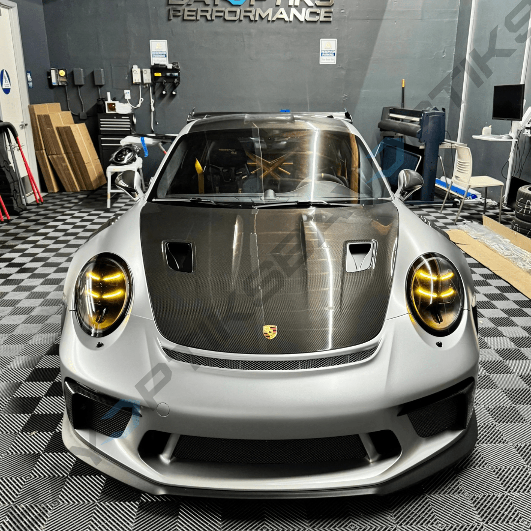Porsche 991.1 991.2 911 992.2 Style Yellow/White Dual-Color DRL HD Matrix LED Headlights 2012–2019