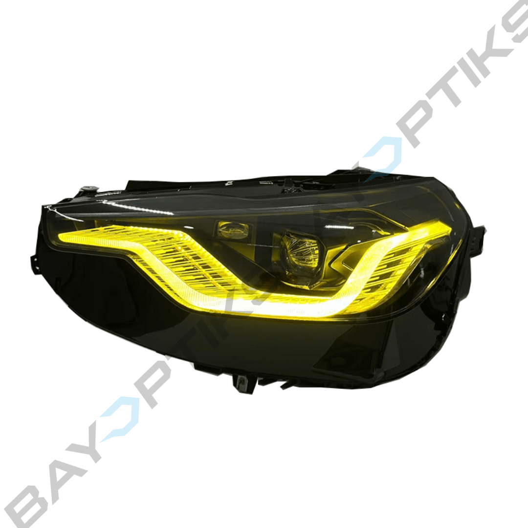 BMW 2 Series G42 Gold Dual Color LED Headlights 2022-2026