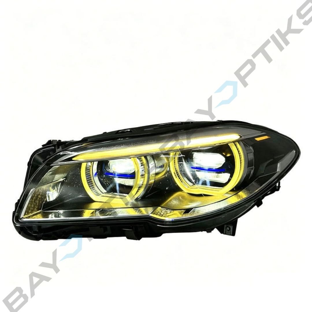 BMW F10 5 Series Laser Style Dual Projector CSL Yellow/White LED Headlights 2010–2017