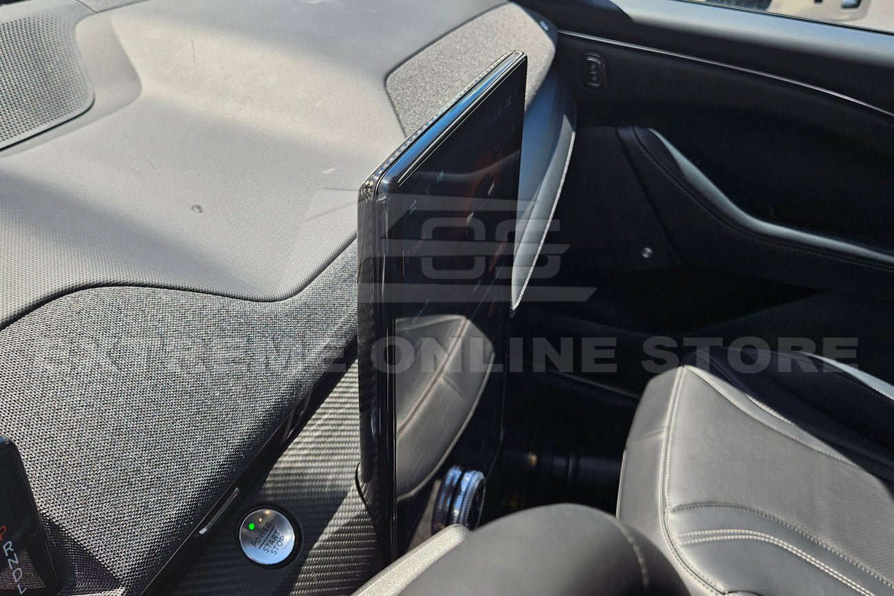 Ford Mustang Mach-E Factory Style Dry Carbon Fiber Navigation Monitor Cover 2021-Up