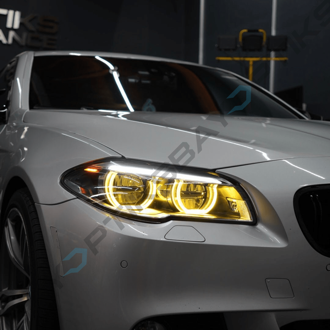 BMW F10 5 Series M5 LCI Style CSL Yellow/White DRL Headlights 2011–2017