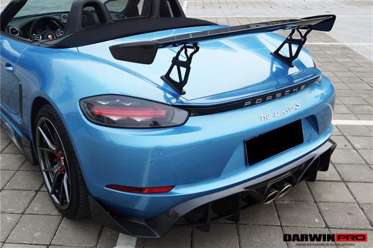 2016 - 2024 Porsche 718 Cayman & Boxster BKSS Style Carbon Fiber Rear Trim