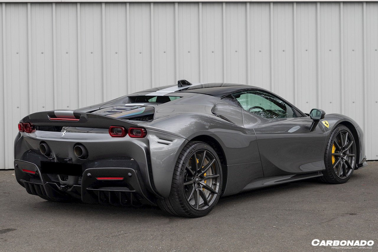 2020 - 2025 Ferrari SF90 Stradale Assetto Fiorano Style Autoclave Carbon Fiber Trunk Spoiler