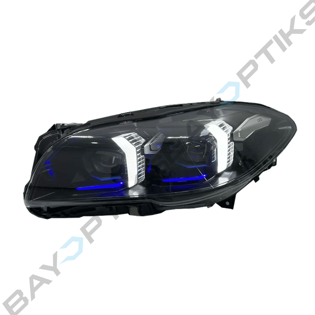 BMW 5 Series F10 Snake Eyes Style Yellow White LED Headlights 2010-2017