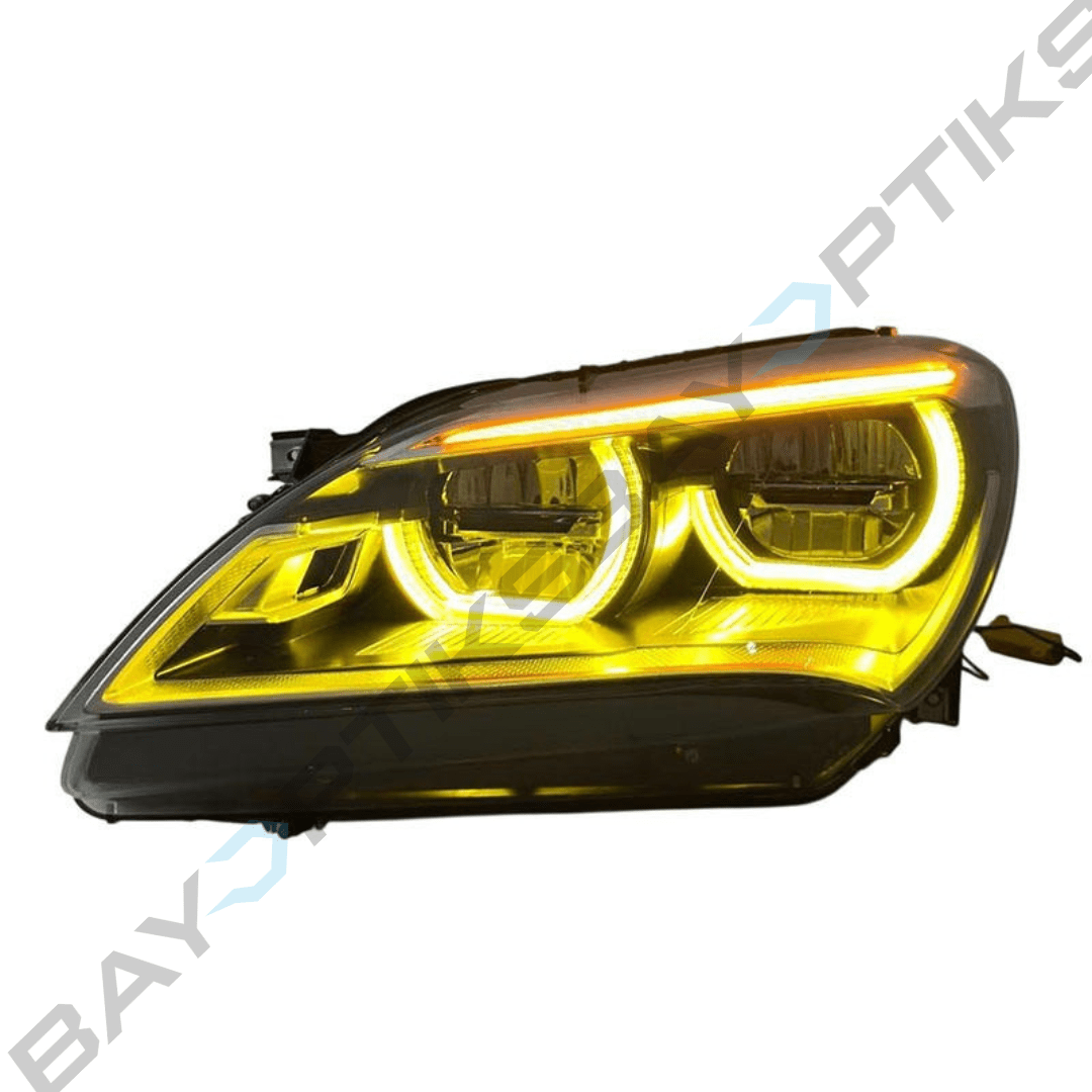BMW F06 F12 F13 M6 6 Series Dual-Color LCI Style LED Headlights Yellow/White 2012-2015