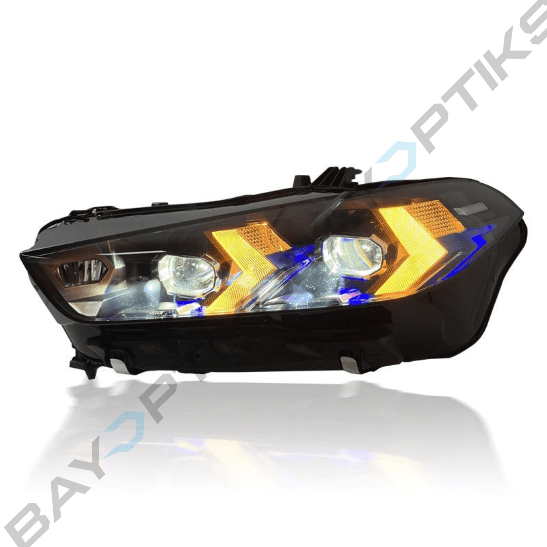 BMW X5 G05 Laser Style LED Headlights with Yellow/White DRL 2019-2024
