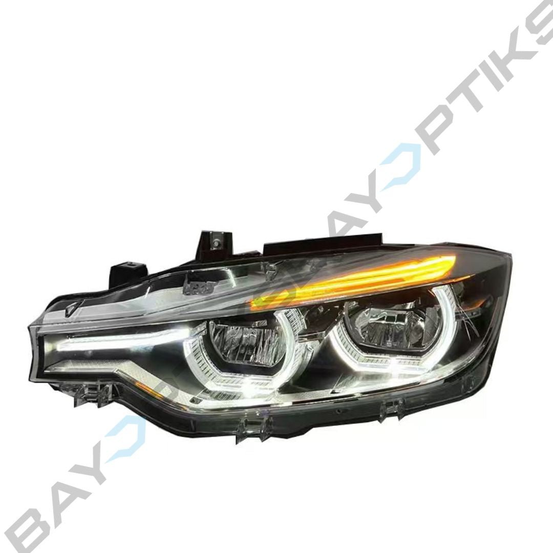 BMW 3 Series F30 OEM Chrome LCI Style Tri-Color Headlights 2013-2018