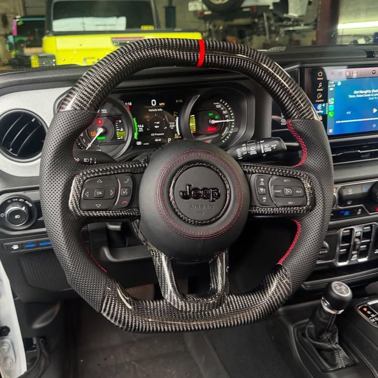 Jeep Wrangler JK JL Custom Carbon Fiber Steering Wheel 2013-Up