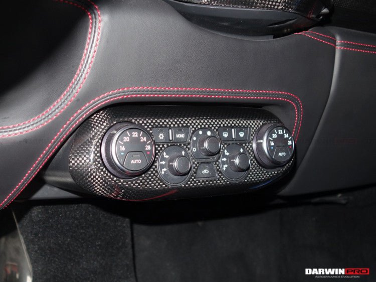 2010 - 2015 Ferrari 458 Coupe/Spyder/Speciale Dry Carbon Fiber AC Control Panel Cover