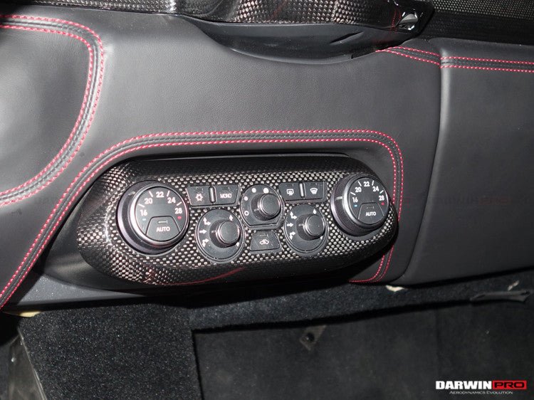 2010 - 2015 Ferrari 458 Coupe/Spyder/Speciale Dry Carbon Fiber AC Control Panel Cover