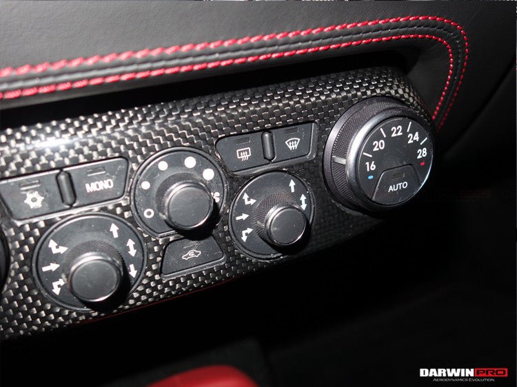 2010 - 2015 Ferrari 458 Coupe/Spyder/Speciale Dry Carbon Fiber AC Control Panel Cover
