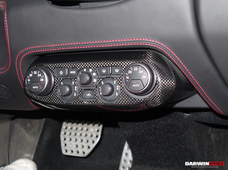 2010 - 2015 Ferrari 458 Coupe/Spyder/Speciale Dry Carbon Fiber AC Control Panel Cover