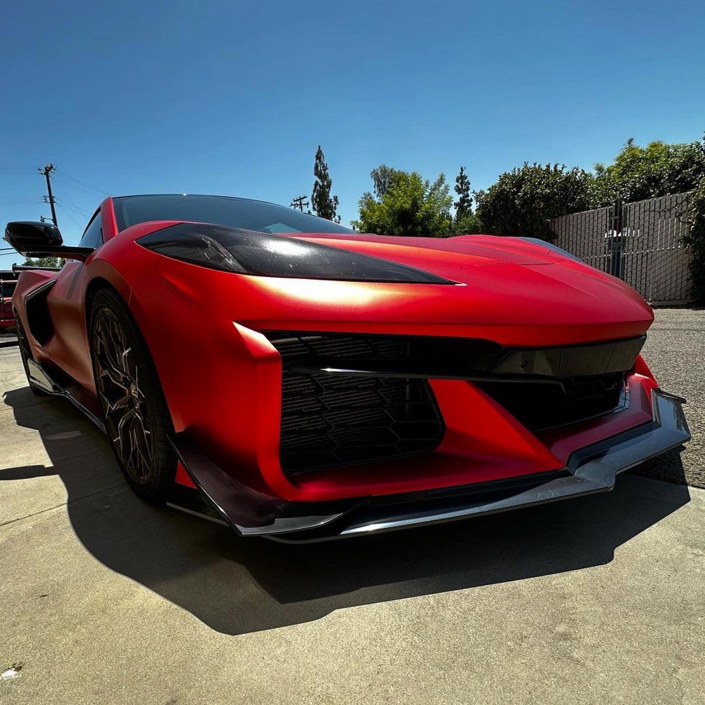 Chevrolet Corvette C8 Z06 Conversion Style Unpainted Front Bumper Kit 2020-2024