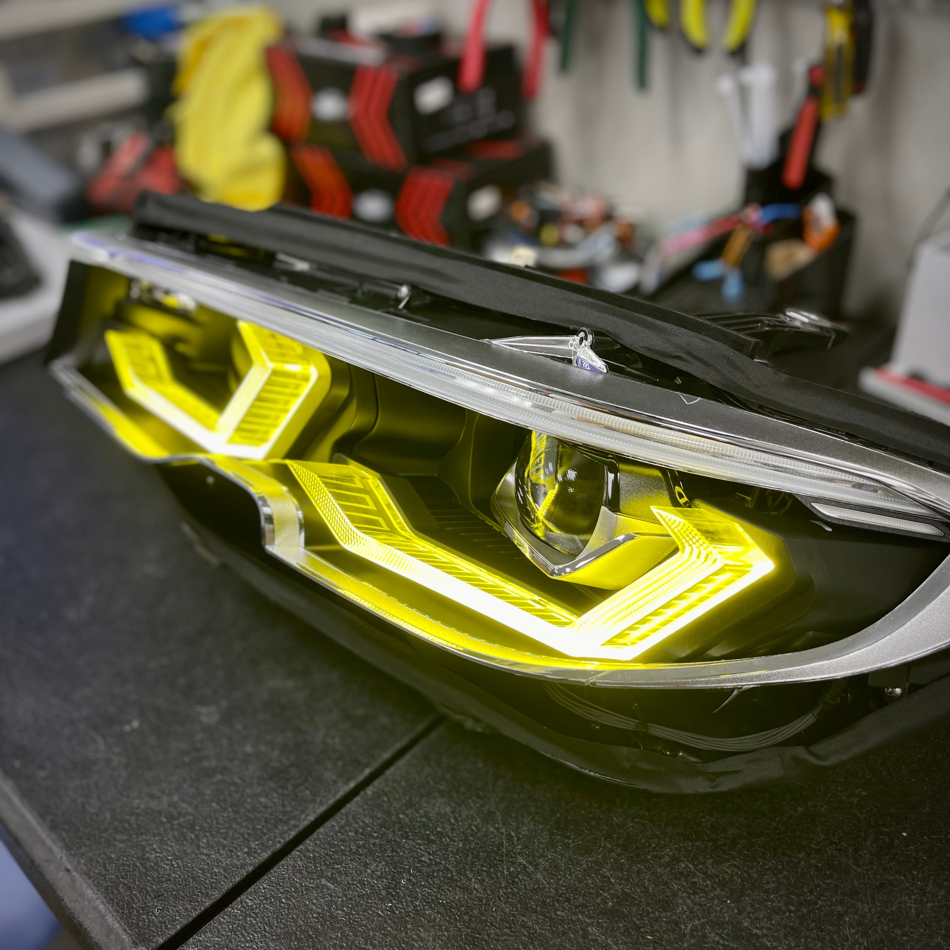 G20 3 Series Sedan CSL Yellow Ikon Headlight Retrofit (2019 - 2022 Non-Laser Only)
