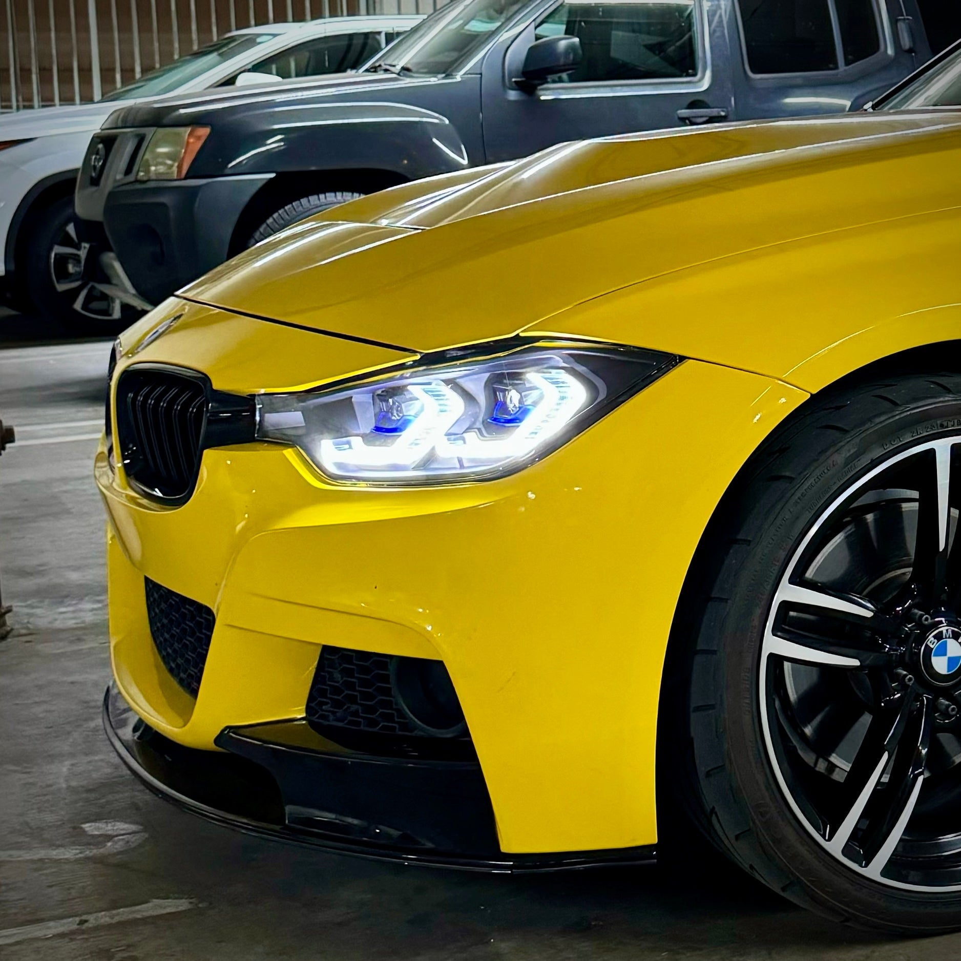 BMW F30 3 Series Laser Style LED Headlights CSL Yellow/White (2012 - 2018)