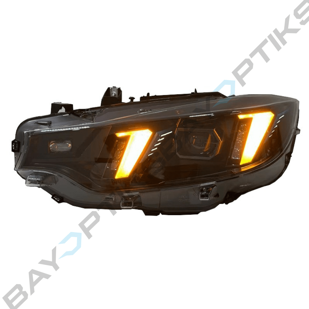 BMW 4 Series F32 M3 F80 M4 F82 Snake Eyes Style Yellow White Amber LED Headlights 2014-2020