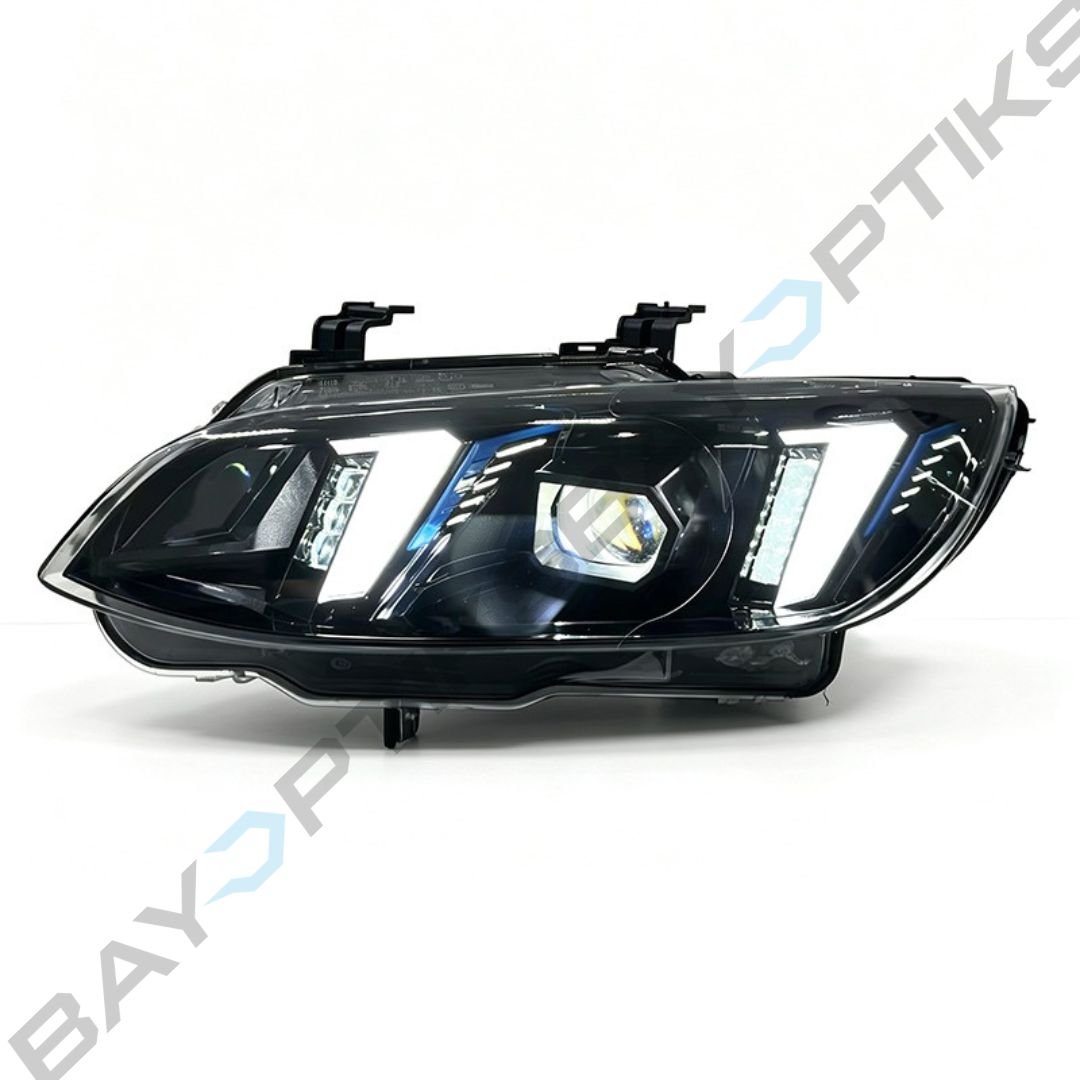 BMW E90 E92 M3 & 3 Series Coupe CSL Yellow/White Snake Eyes Style Headlights 2007–2013