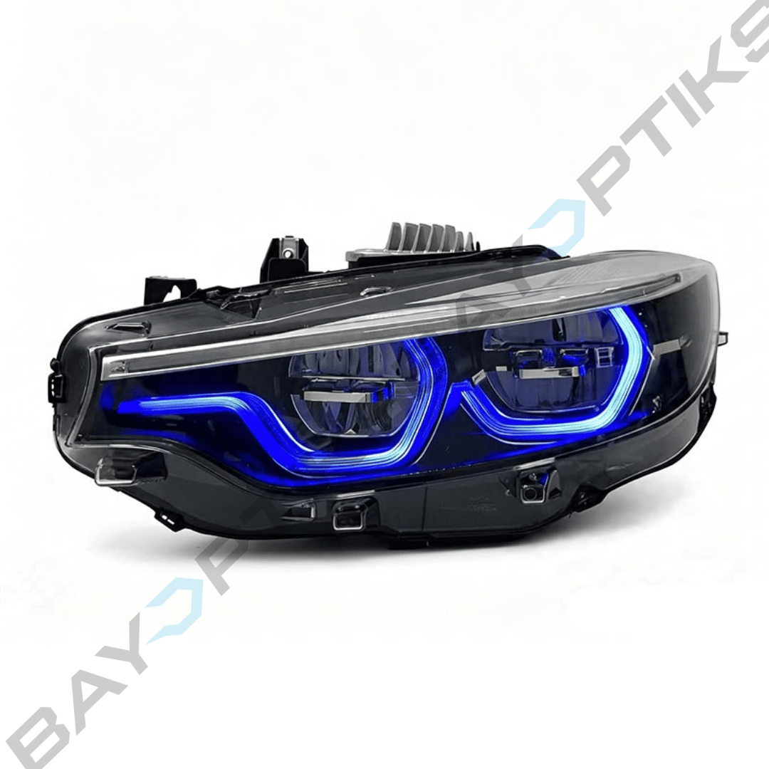 BMW F32 F36 F80 F82 4 Series M3 M4 Black Shadow RGB Style LED Headlights 2014-2020