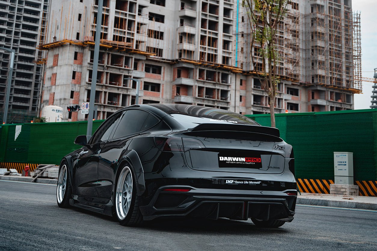 2017 - 2020 Tesla Model 3 IMP Performance Partial Carbon Fiber Rear Bumper