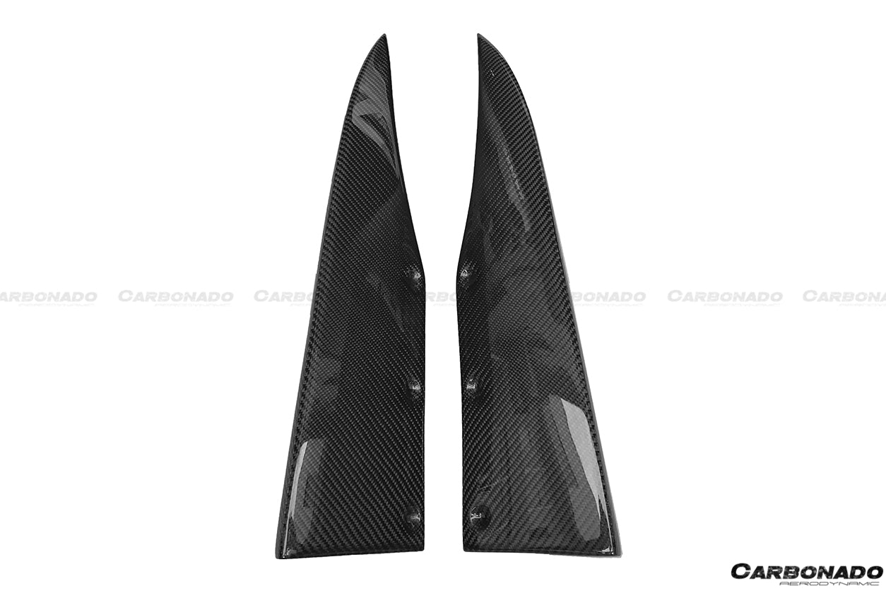2012 - 2014 Mercedes Benz W204 C63 AMG RZS Style Carbon Fiber Rear Bumper Caps