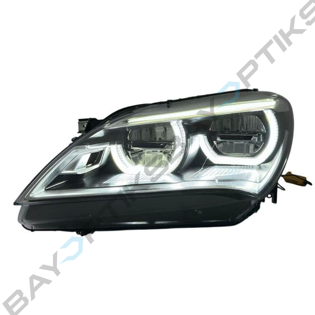 BMW 6 Series Gran Coupe F06 Dual-Color LED Headlights with Yellow/White Angel Eyes 2012-2013