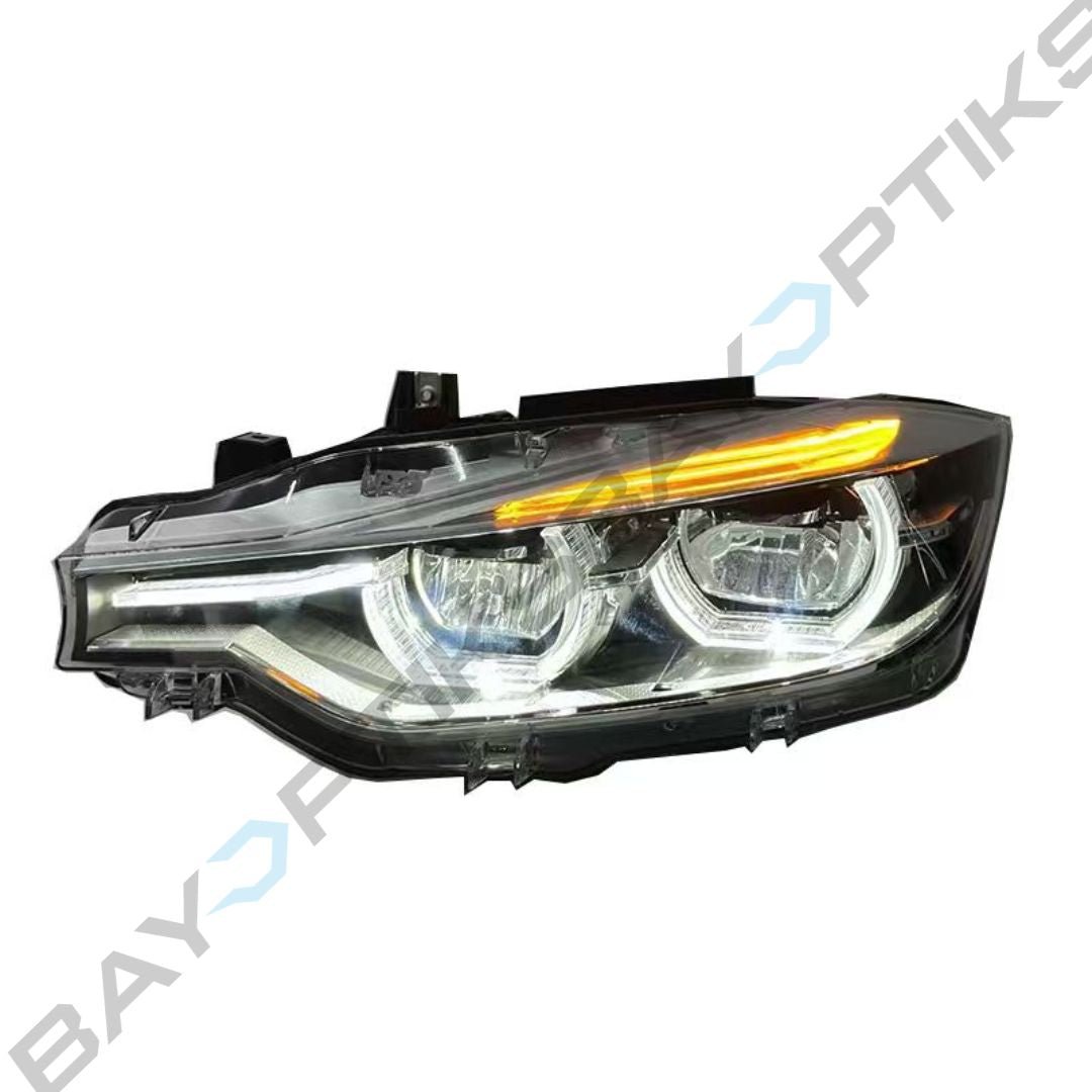 BMW 3 Series F30 OEM Chrome LCI Style Tri-Color Headlights 2013-2018