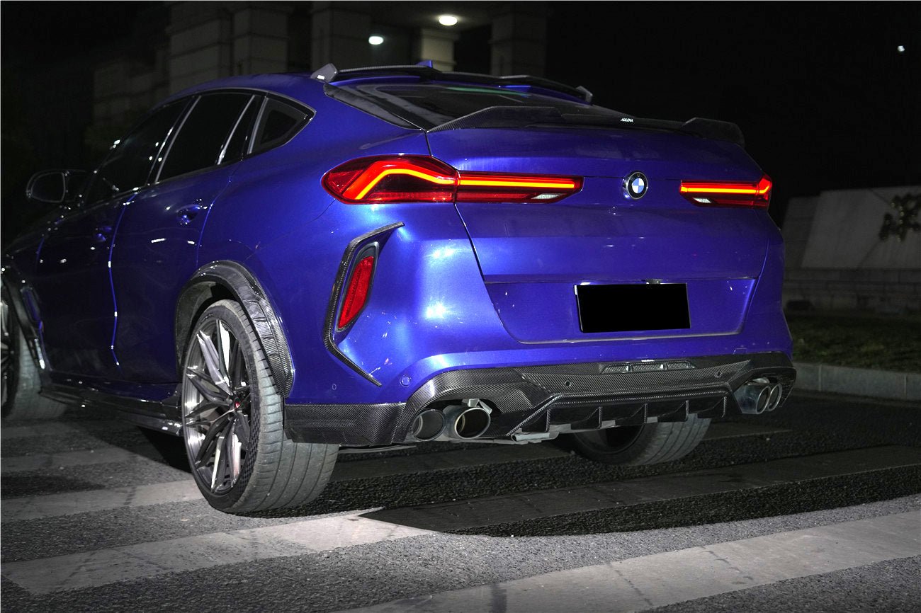 2020-2025 BMW X6M F96 AD Style Dry Carbon Fiber Rear Diffuser Lip - Carbonado
