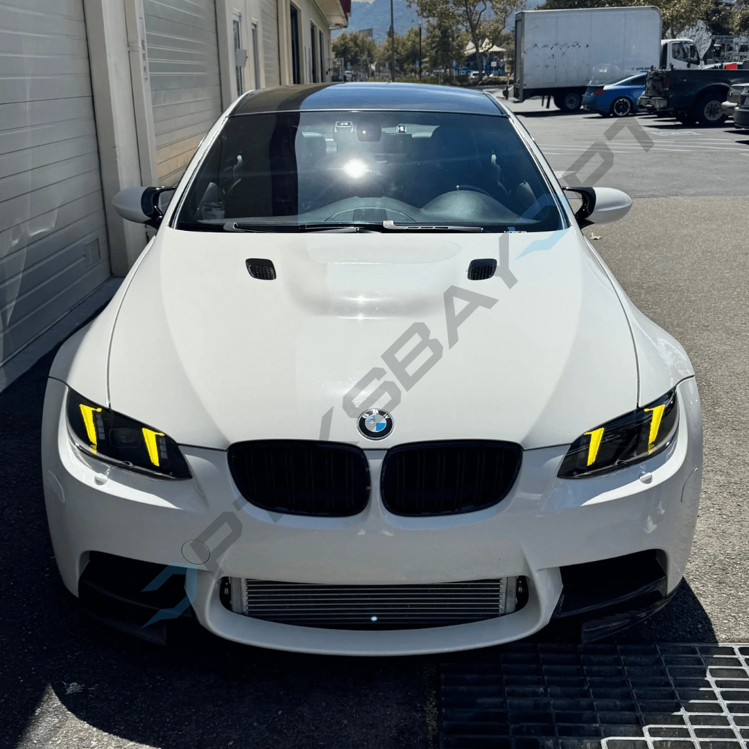 BMW E90 E92 M3 & 3 Series Coupe CSL Yellow/White Snake Eyes Style Headlights 2007–2013