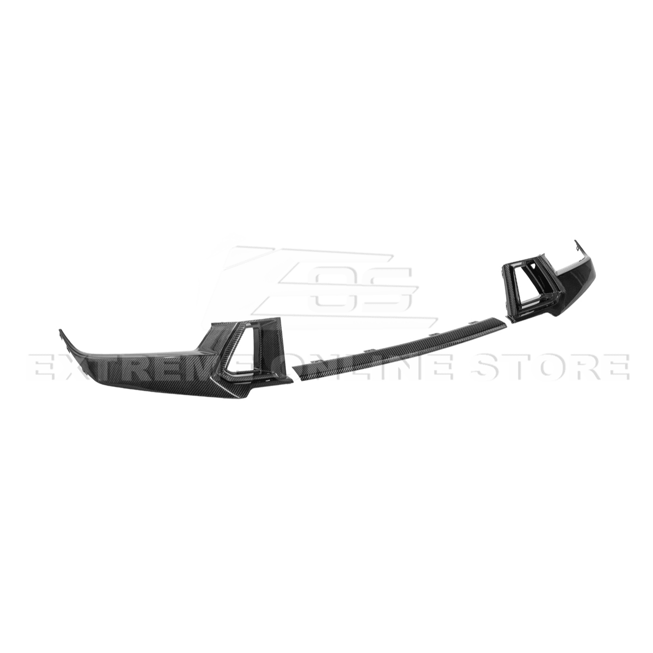 Ford Mustang S650 Dark Horse Factory Style Dry Carbon Fiber Front Upper Lower Side Grille Trim Inserts 2024-Present