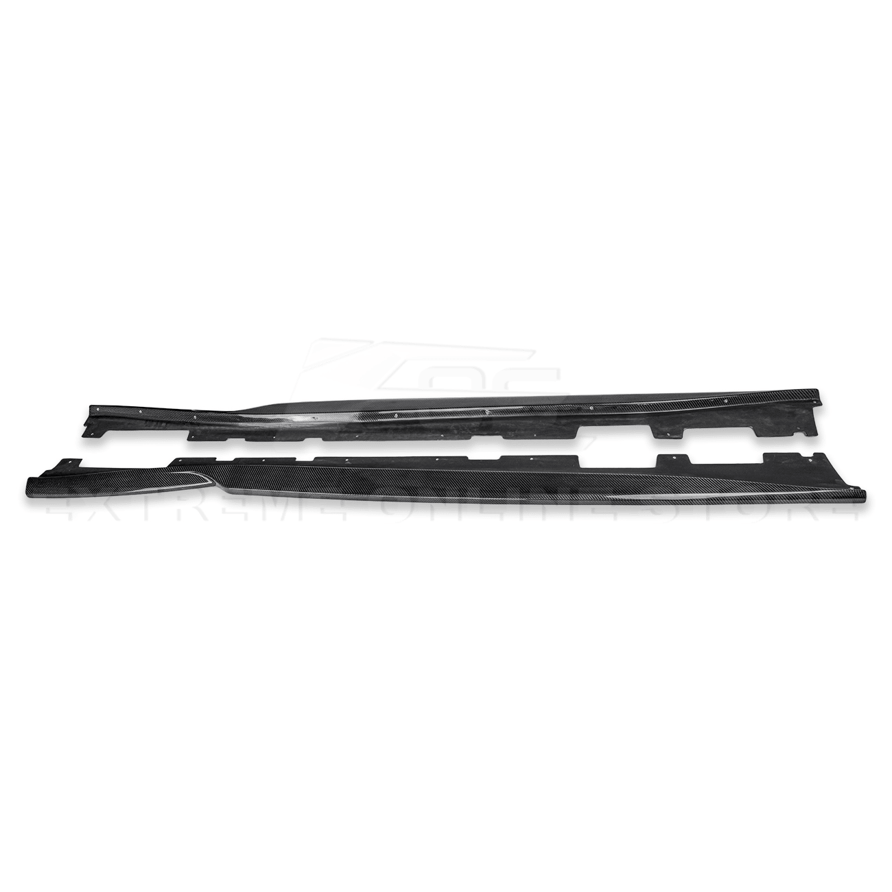 Chevrolet Camaro 6th Gen T6 Style Gloss Black Carbon Fiber Side Skirts 2019-2024