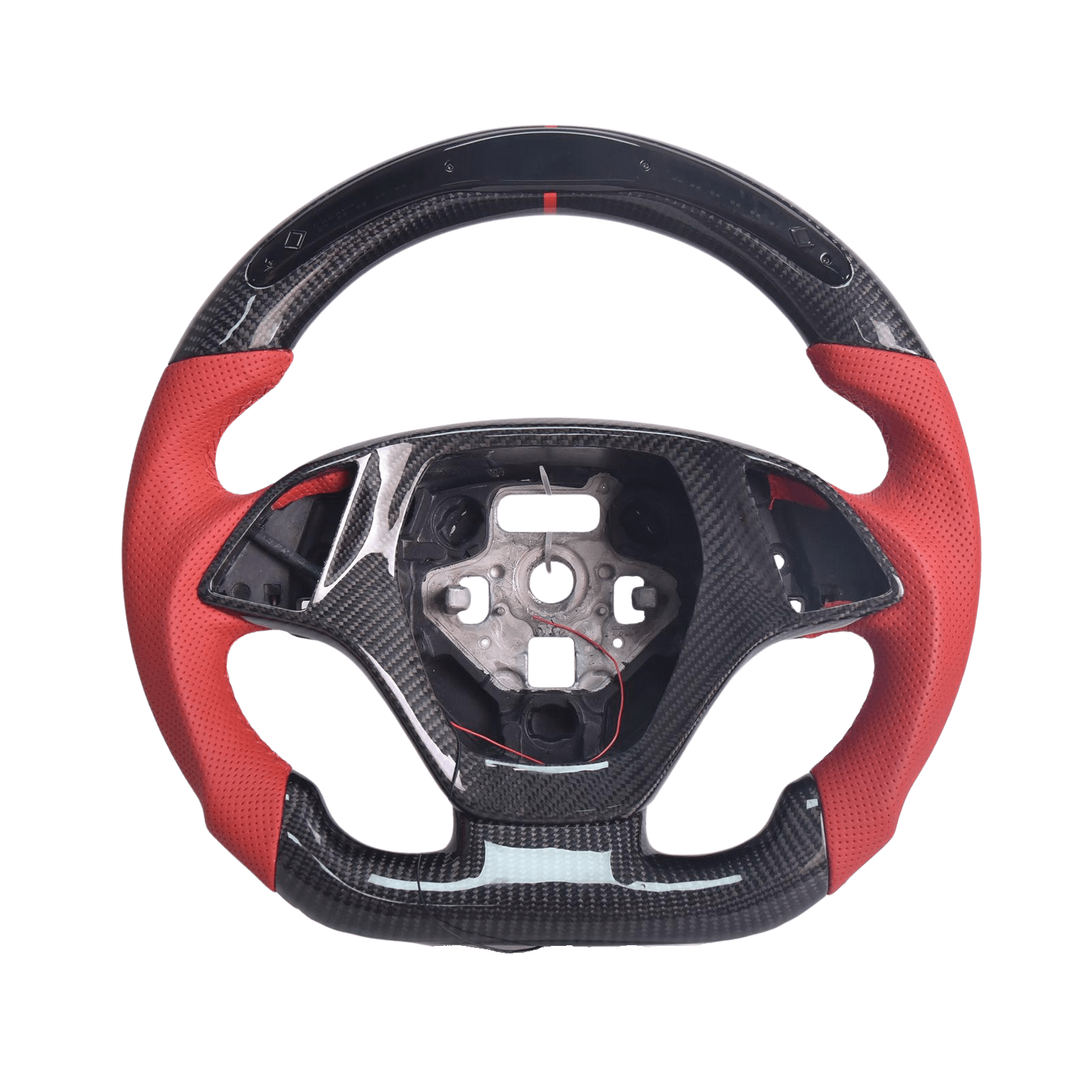 Chevrolet Corvette C7 Carbon Fiber LED Steering Wheel Red Leather Red Stitching 2014-2019