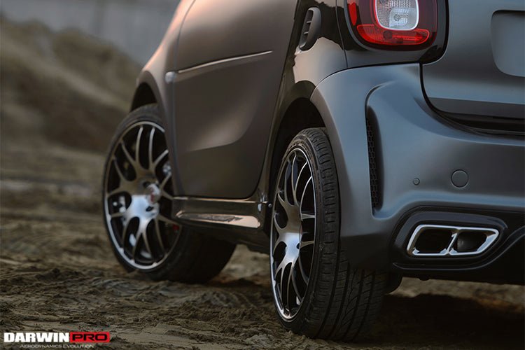 2016 - 2020 Smart Fortwo 453 BKSS Style Partial Carbon Fiber Rear Bumper