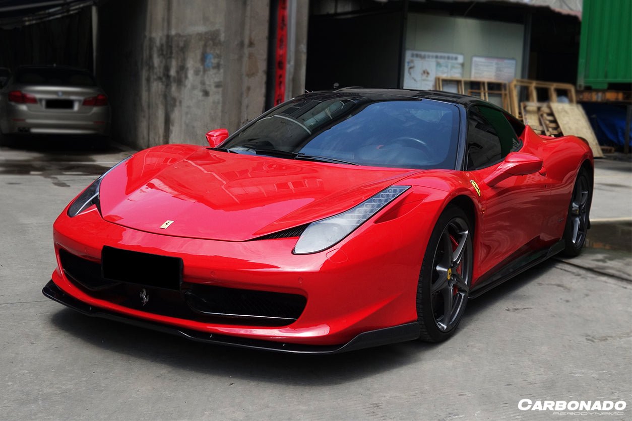 2010 - 2015 Ferrari 458 Coupe& Spyder AV Style Carbon Fiber Front Lip