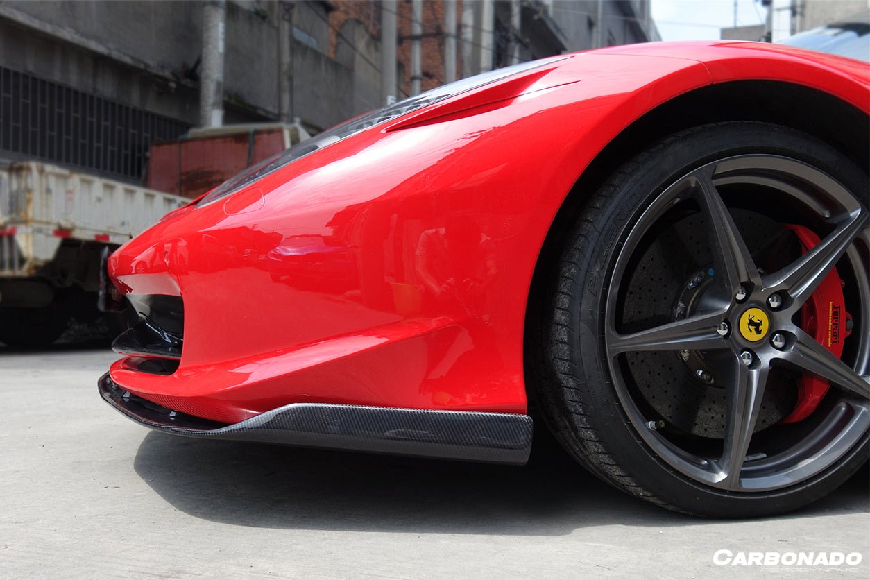 2010 - 2015 Ferrari 458 Coupe& Spyder AV Style Carbon Fiber Front Lip