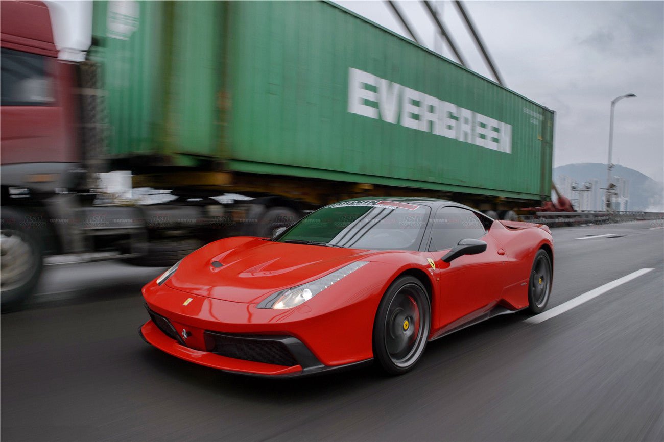 2010-2015 Ferrari 458 Coupe BKSS Style Partial Carbon Fiber Full Body Kit