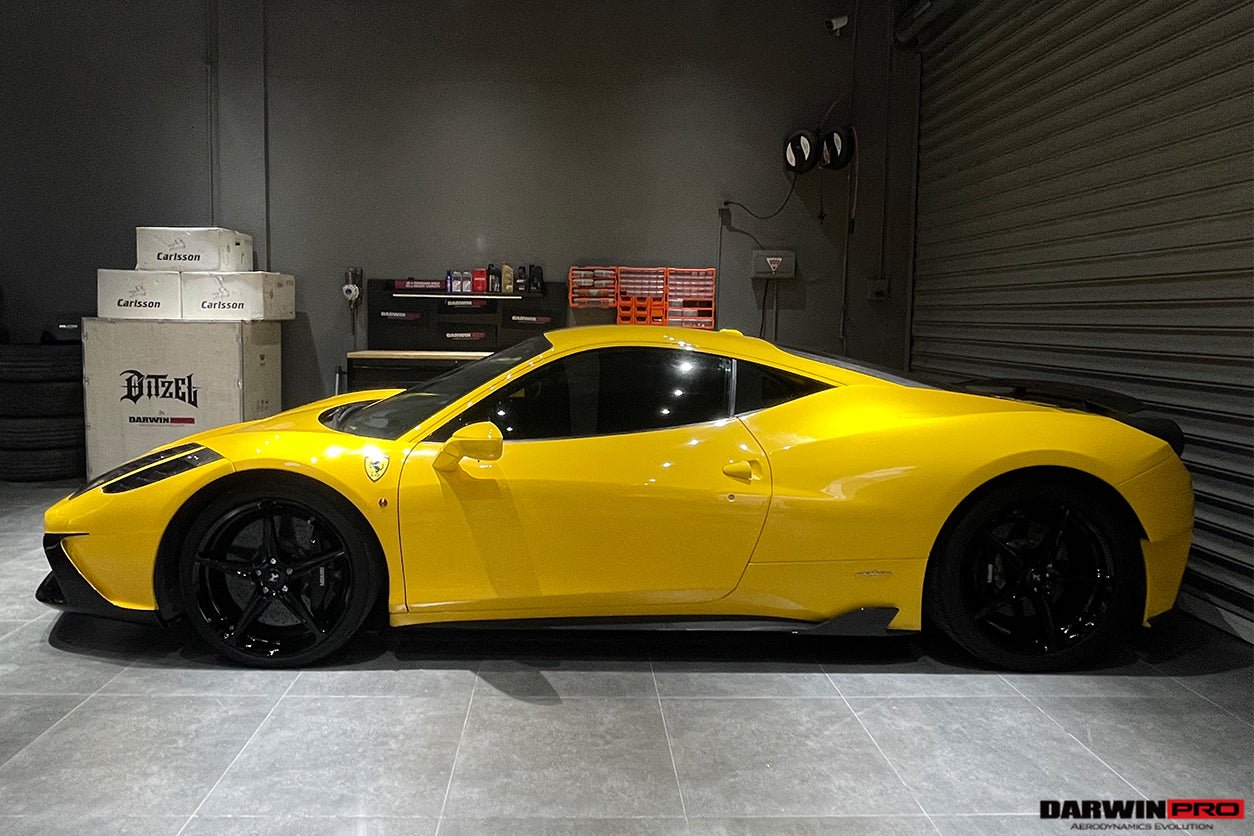 2010 - 2015 Ferrari 458 Coupe/Spyder Speciale Style Carbon Fiber Side Skirts Canards