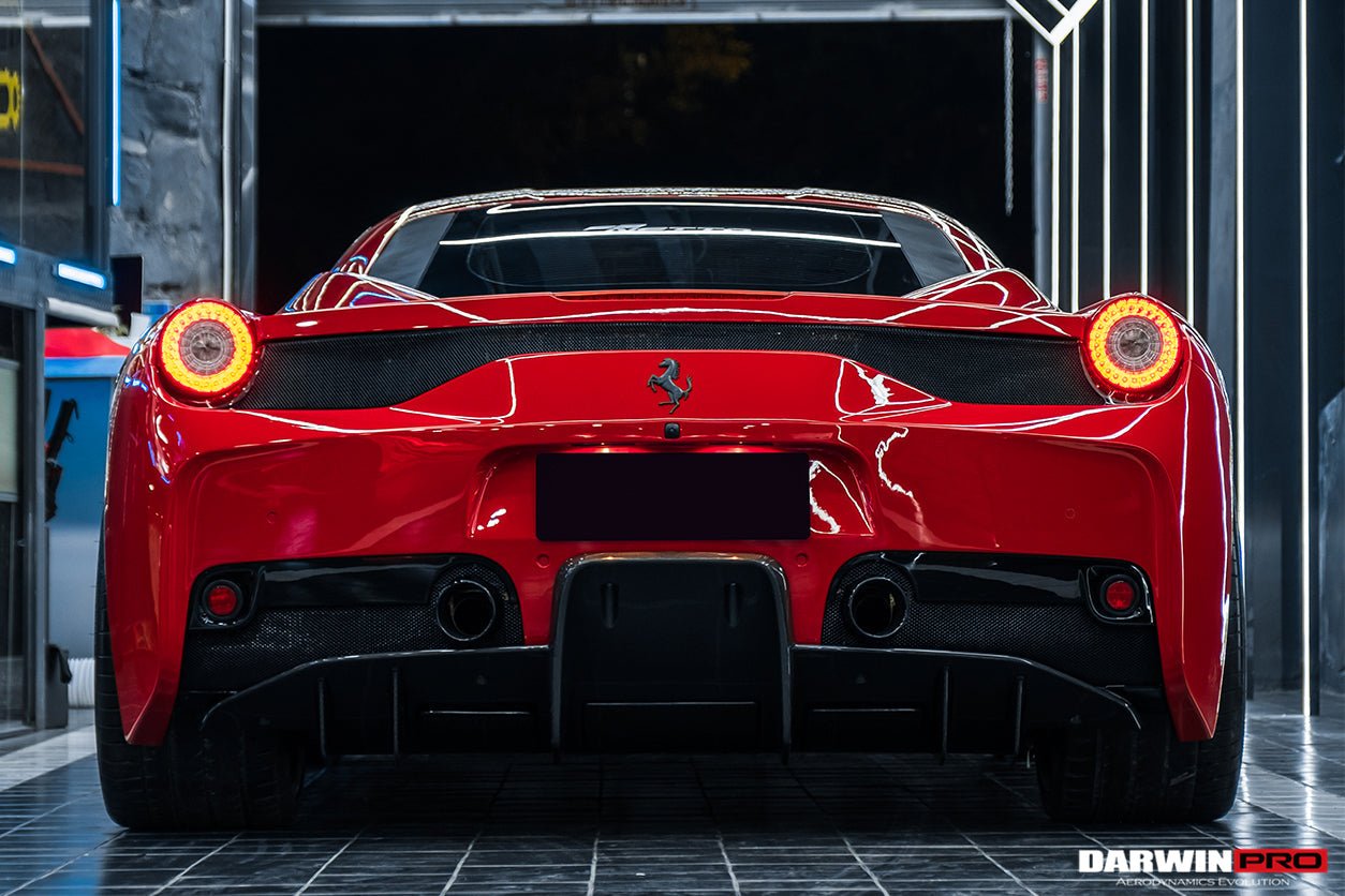 2013 - 2015 Ferrari 458 Speciale Rear Bumper with Diffuser & Lights