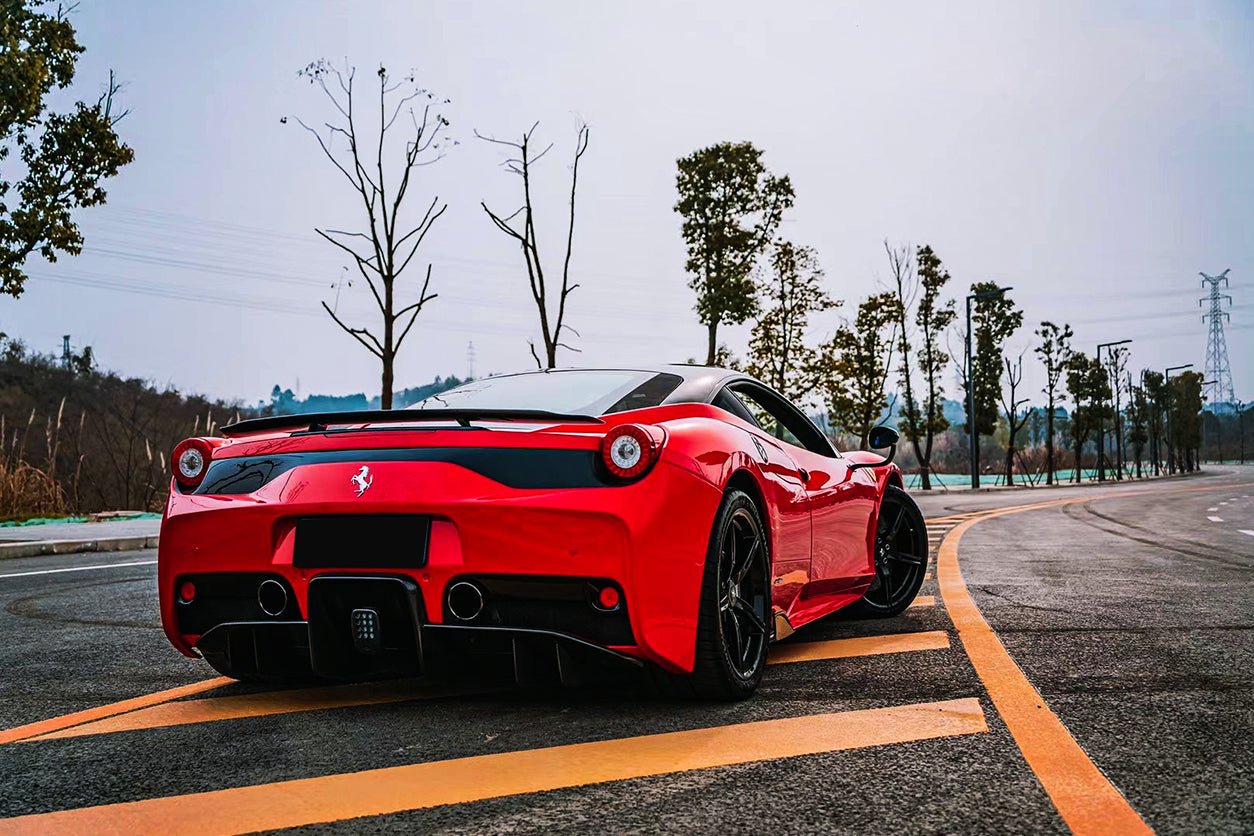 2013 - 2015 Ferrari 458 Speciale Rear Bumper with Diffuser & Lights
