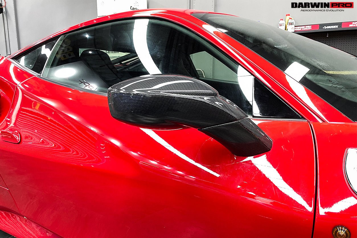 2015 - 2020 Ferrari 488 GTB & Spyder Carbon Fiber Mirror House & Base Replacement