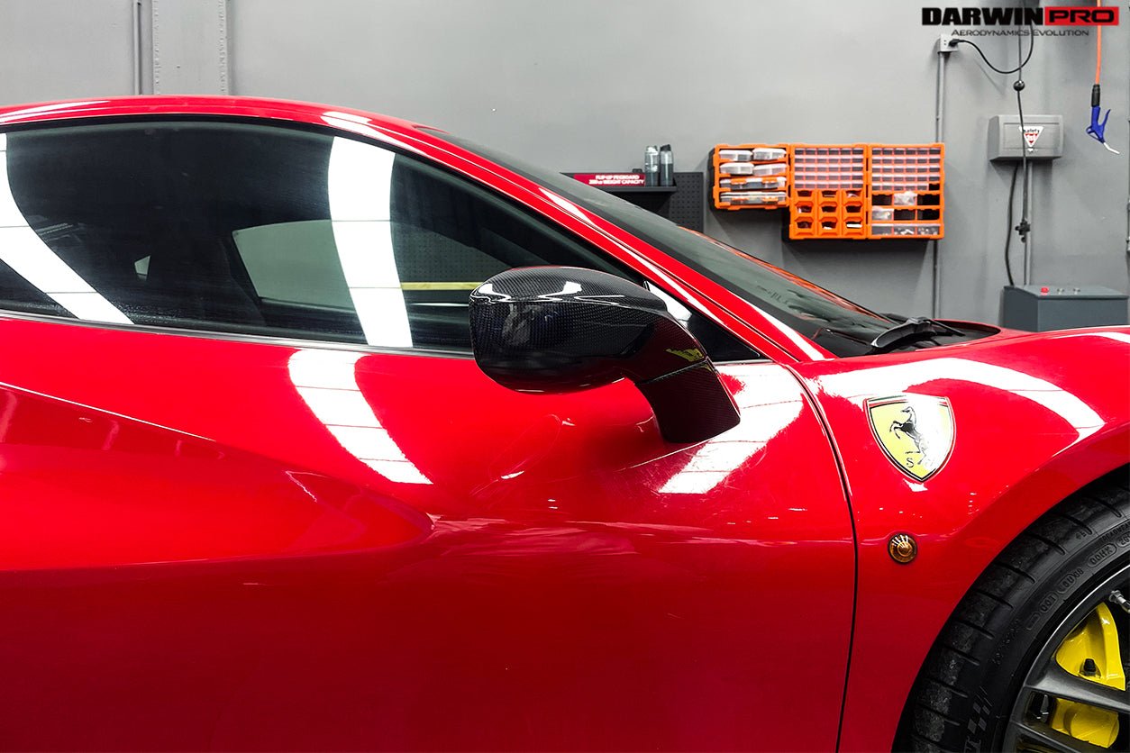 2015 - 2020 Ferrari 488 GTB & Spyder Carbon Fiber Mirror House & Base Replacement