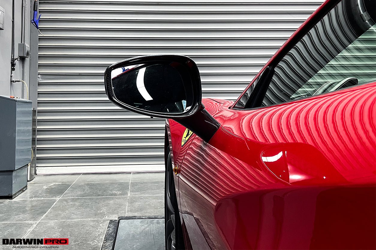 2015 - 2020 Ferrari 488 GTB & Spyder Carbon Fiber Mirror House & Base Replacement