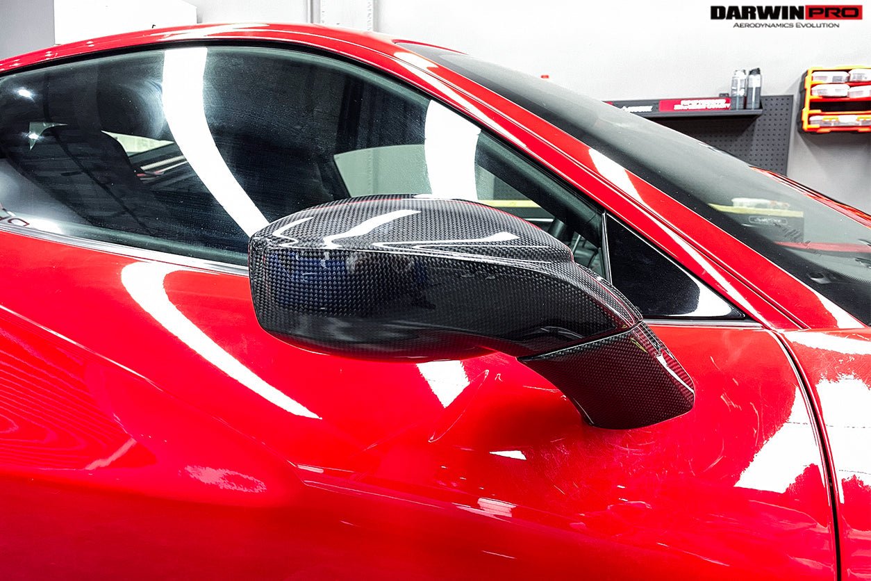 2015 - 2020 Ferrari 488 GTB & Spyder Carbon Fiber Mirror House & Base Replacement