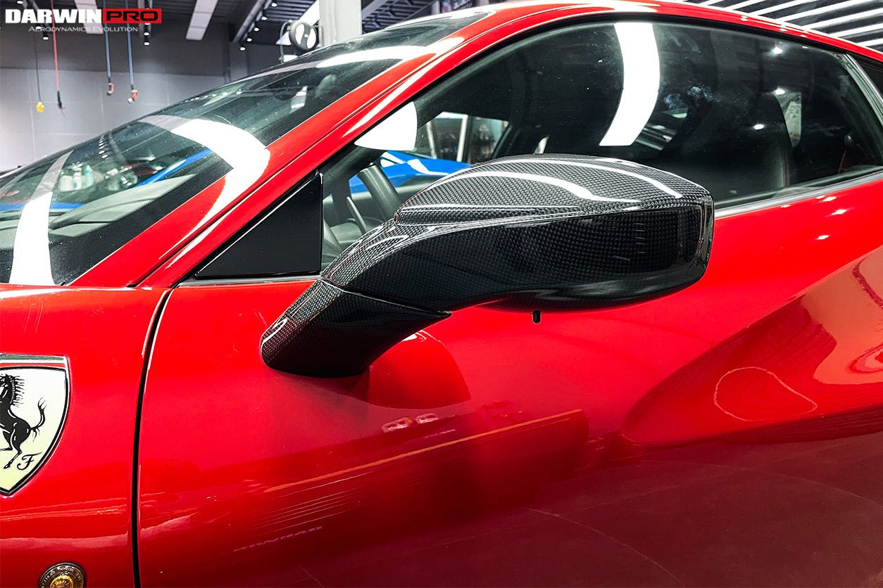 2015 - 2020 Ferrari 488 GTB & Spyder Carbon Fiber Mirror House & Base Replacement