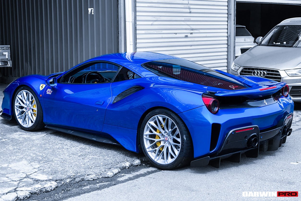 2015 - 2020 Ferrari 488 GTB Pista Style Rear Bumper & Wing