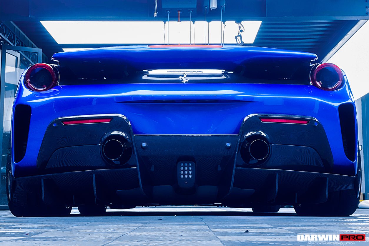 2015 - 2020 Ferrari 488 GTB Pista Style Rear Bumper & Wing