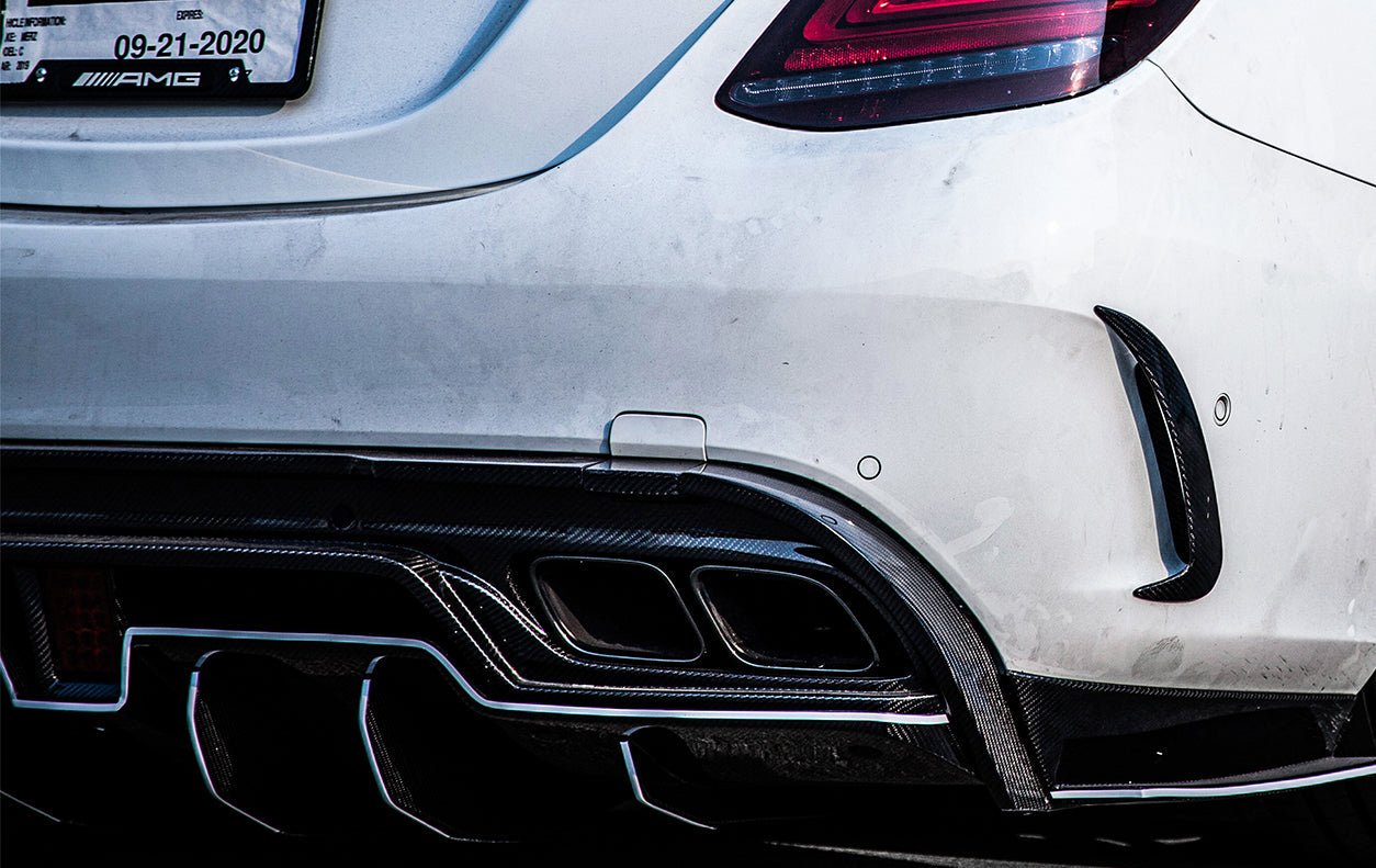 2015 - 2021 Mercedes Benz W205 C63/S AMG Sedan IMP Performance Carbon Fiber Rear Diffuser w/ Caps